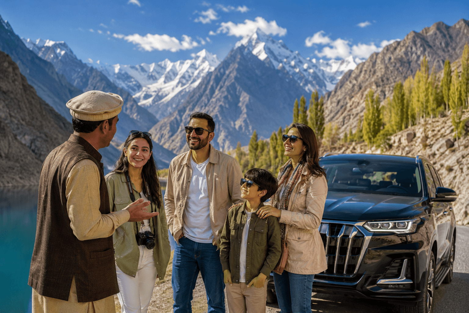 Voyage en famille avec service de transfert aéroportuaire professionnel au Pakistan